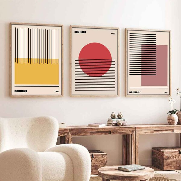 Satori Wooden 20x30cm Bauhaus Art of Frame Set of 3 in Multicolour