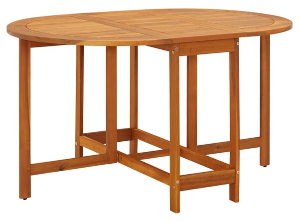 Revano Garden 130cm Acacia Wood Folding Dining Table in Brown