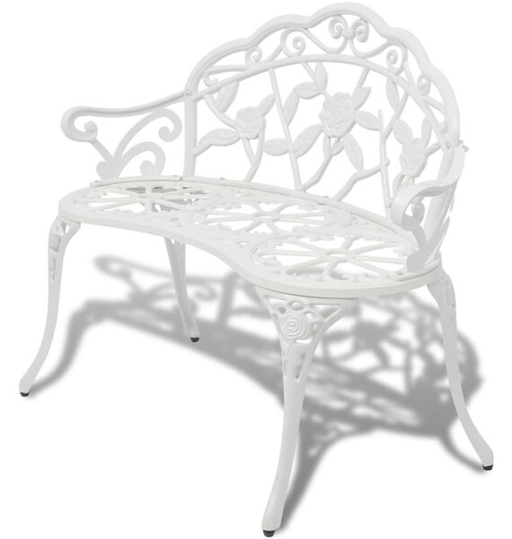 Zavino Outdoor Aluminium Seating Bench in White