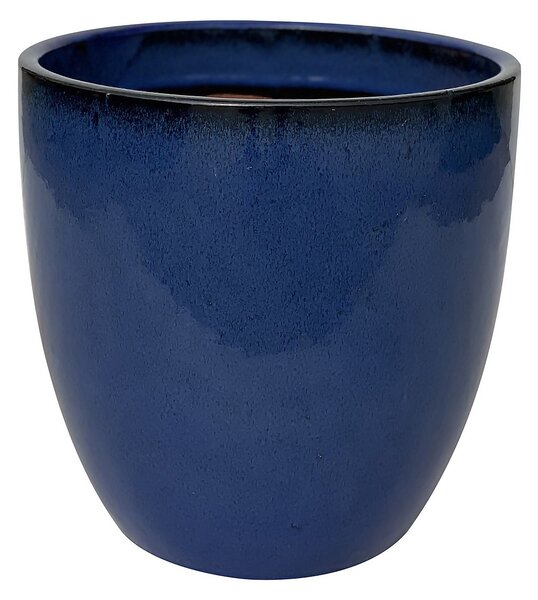 Chiswick Glazed Terracotta Egg Pot Imperial Blue - 20cm