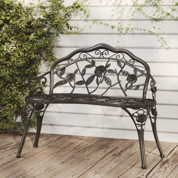 Zavino Outdoor Aluminium Seating Bench in Black