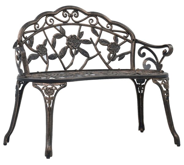 Zavino Outdoor Aluminium Seating Bench in Bronze