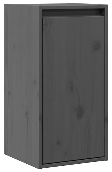 Wall Cabinet Grey 30x30x60 cm Solid Wood Pine