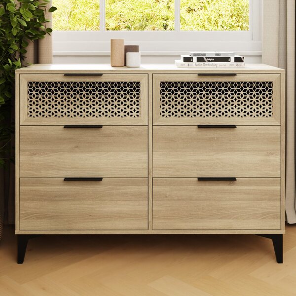 Epping Wooden Chest Of 6 Drawers - Oak