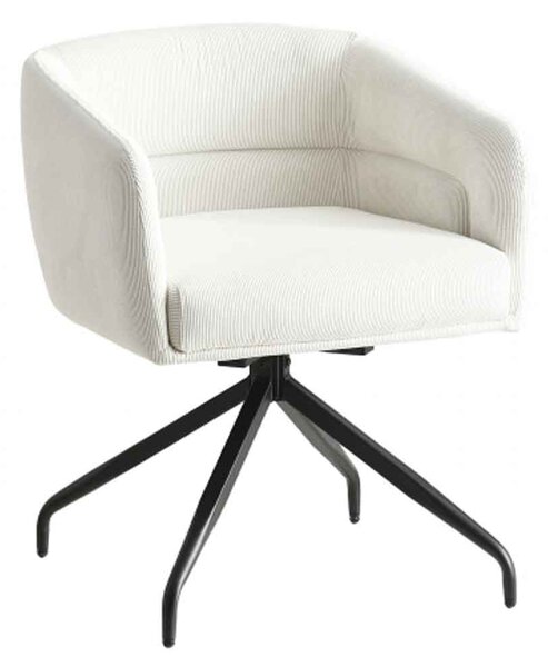Amityville Fabric Swivel Home And Office Chair - White