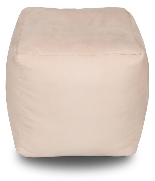 Kaikoo Brushed Faux Suede Beanbag Cube Cream