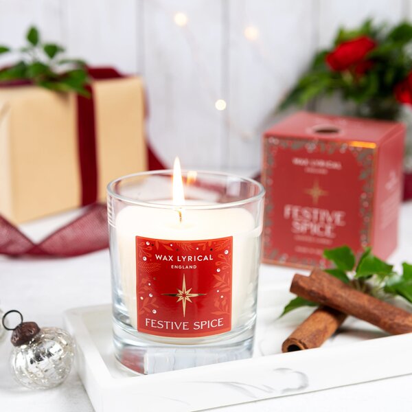 Festive Spice Candle Red