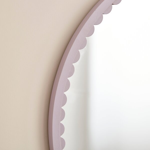 Remi Scalloped Round Wall Mirror