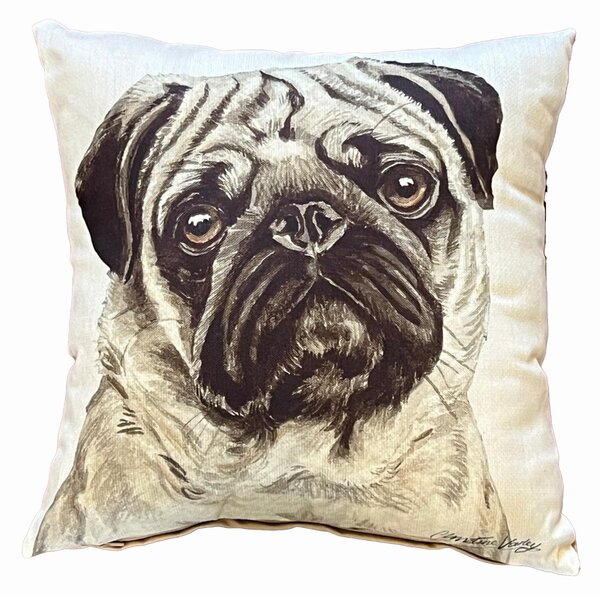 Daro Pug Square Cushion