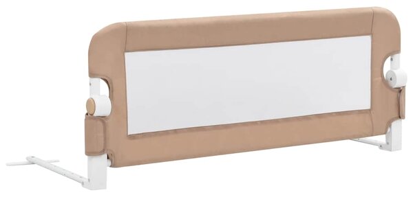 Toddler Safety Bed Rail Taupe 102x42 cm Polyester