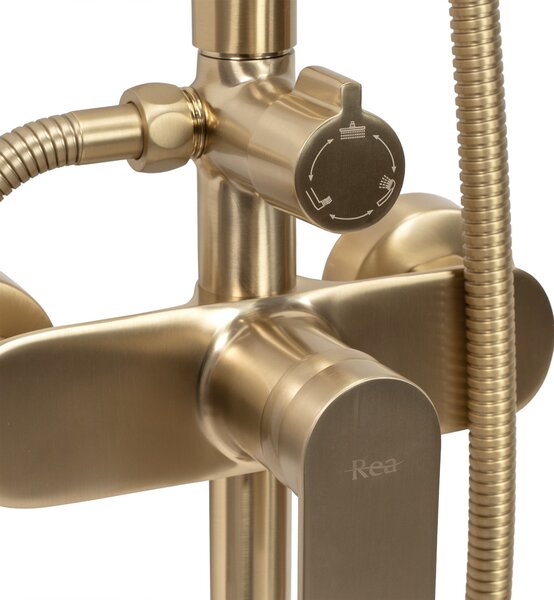 Shower set Rea VERSO BRUSHED GOLD