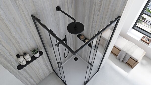 Shower enclosure Rea City 80x80 Black