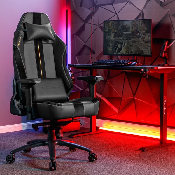 X Rocker Onyx Office Gaming Chair Gold