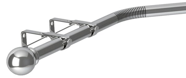 3 Sided Eyelet Bay Pole 400cm Chrome