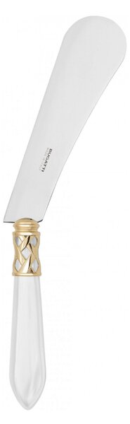 ALADDIN GOLD-PLATED RING CHEESE KNIFE & SPREADER - White