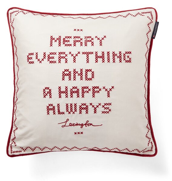 Lexington Happy always cushion cover 50x50 cm White-Red