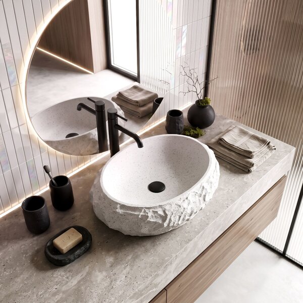 Countertop Basin Rea Mika Cloudy