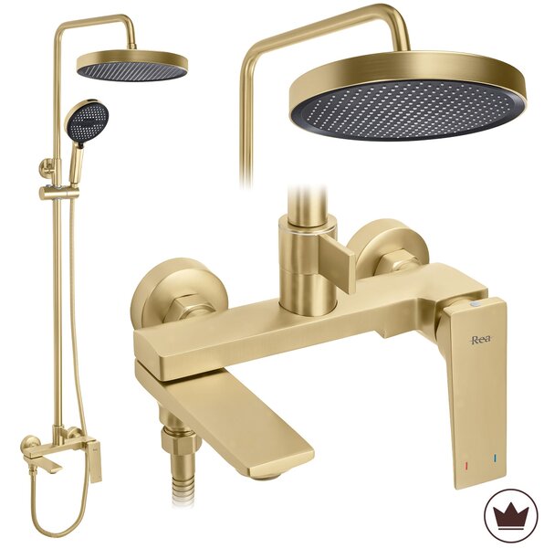 Shower set Rea Prime Brush Gold