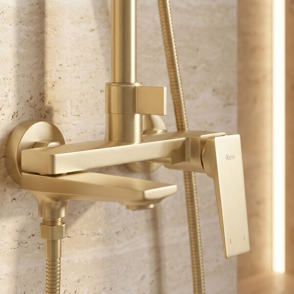 Shower set Rea Prime Brush Gold