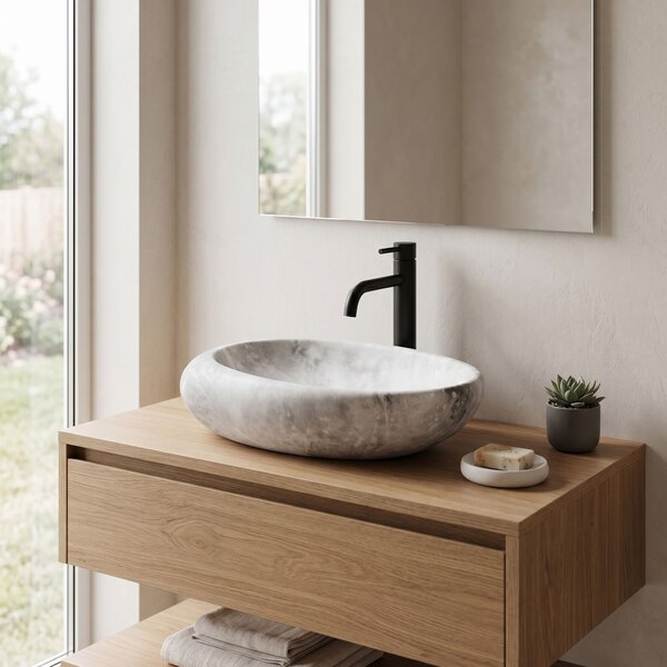 Countertop Basin Rea Roxy C Stone L.GREY