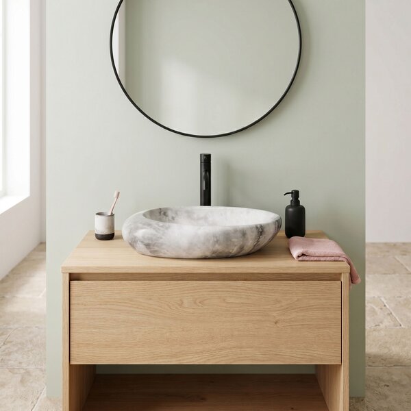 Countertop Basin Rea Roxy C Stone L.GREY