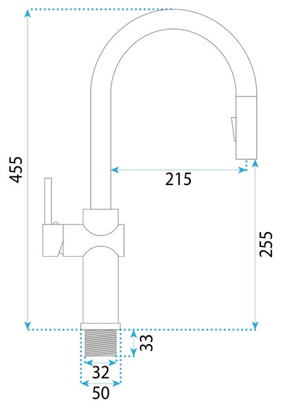Kitchen faucet Fresh High BRUSH NICKEL