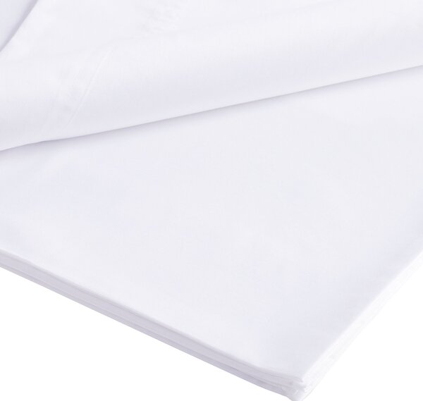 Bianca Luxury 800TC Cotton Sateen Bed Linen Flat Sheet White