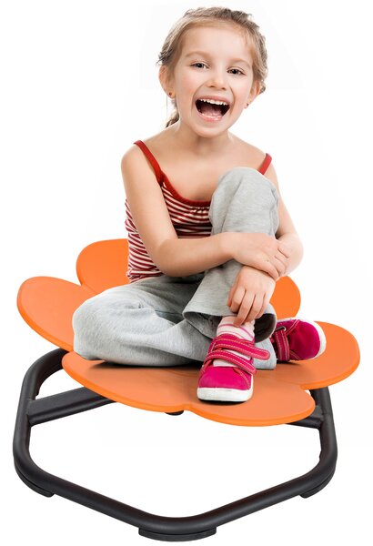 AIYAPLAY Sensory Spinning Chair for Autism Kids Coordination & Balance, Orange Aosom UK