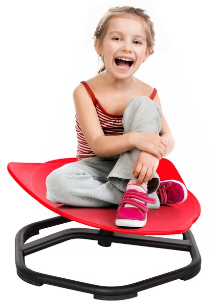 AIYAPLAY Spinning Chair for Autism Sit and Spin, Coordination & Balance, Sensory Spinning Chair for Toddlers 3-6 Years, Red Aosom UK