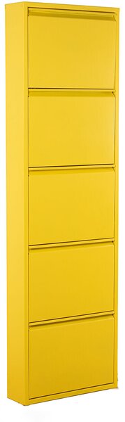 Shoe Rack Alexandra House Living Yellow 50 x 170 x 15 cm 5 drawers