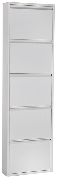 Shoe Rack Alexandra House Living White 50 x 170 x 15 cm 5 drawers