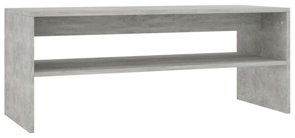 Coffee Table Concrete Grey 100x40x40 cm Engineered Wood