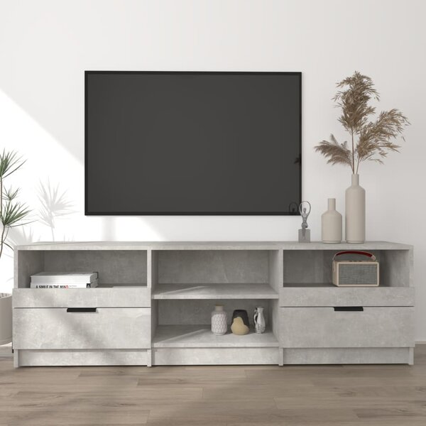 TV Cabinet Concrete Grey 150x33.5x45 cm Engineered Wood
