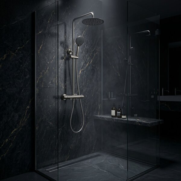 Thermostatic shower system Rea Drop Titan