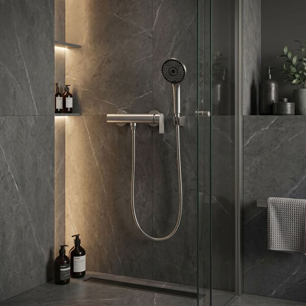 Shower mixer Rea Hunter Brushed Nickel