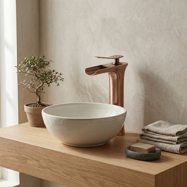 Bathroom faucet Rea Laguna Brush Copper high