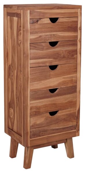 Sideboard with 5 Drawers 40x30x100 cm Solid Teak Wood