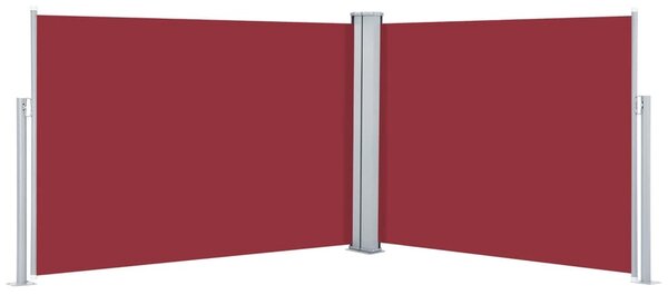 Retractable Side Awning Red 120x1000 cm