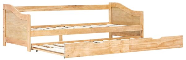 Pull-out Sofa Bed Frame without Mattress Pinewood 90x200 cm