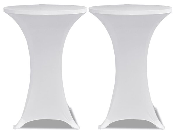 Standing Table Cover Ø 60cm White Stretch 2 pcs