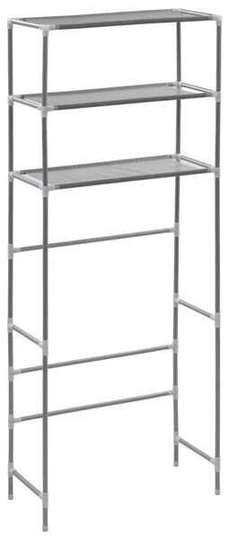 3-Tier Storage Rack over Laundry Machine Silver 69x28x169 cm