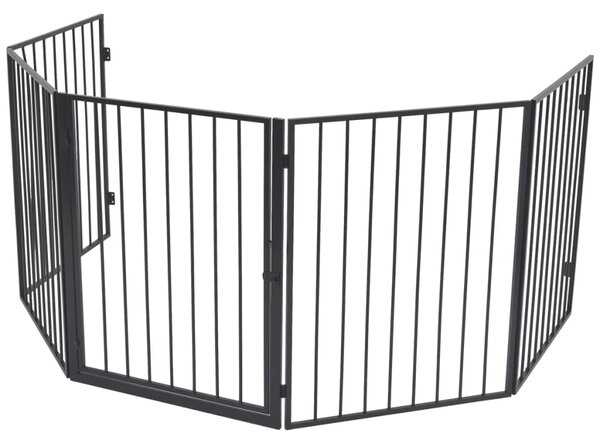 Pet Fireplace Fence Steel Black