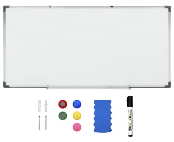 Magnetic Whiteboard White 110x60 cm Steel