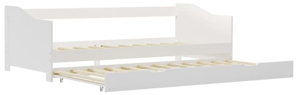 Pull-out Sofa Bed Frame without Mattress White Pinewood 90x200 cm