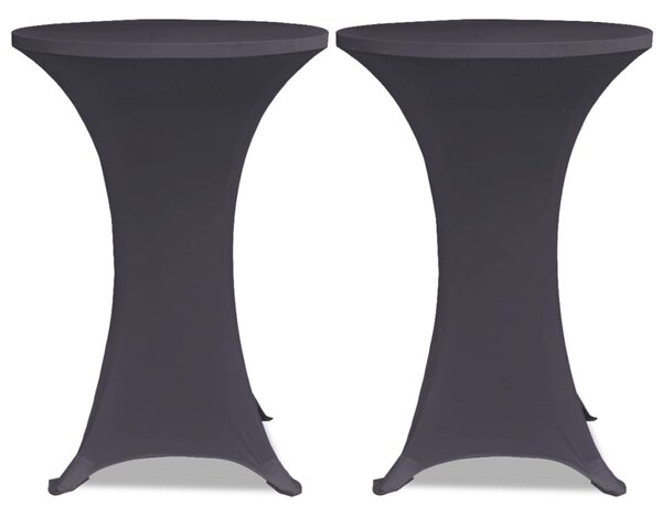 Stretch Table Cover 2 pcs 60 cm Anthracite