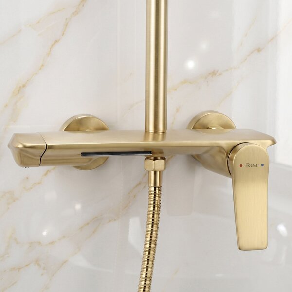 Shower set Rea Vision Brush Gold