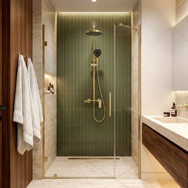 Shower set Rea Vision Brush Gold
