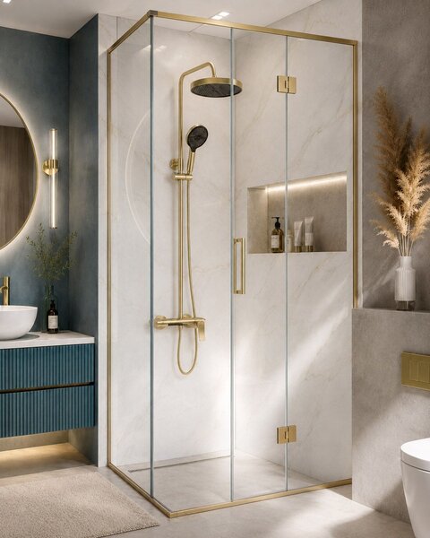 Shower set Rea Vision Brush Gold