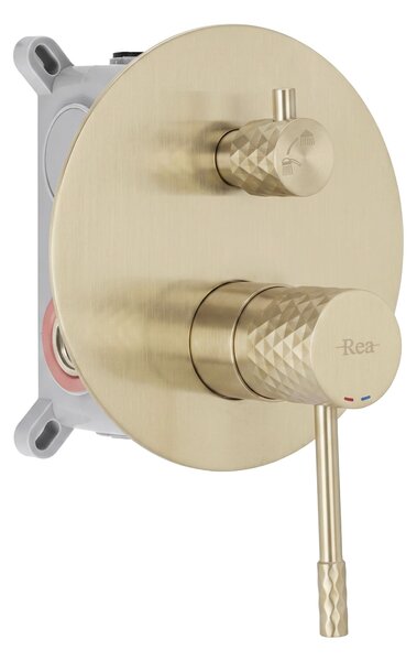 Shower system Rea Lungo Diamond Brush Gold + BOX