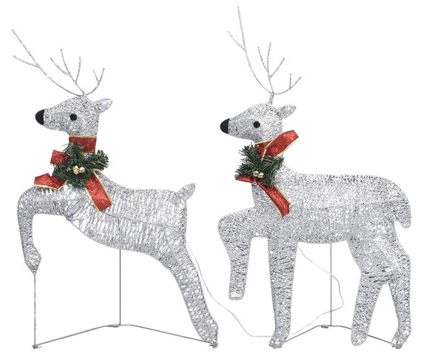 Christmas Reindeers 2 pcs Silver 40 LEDs